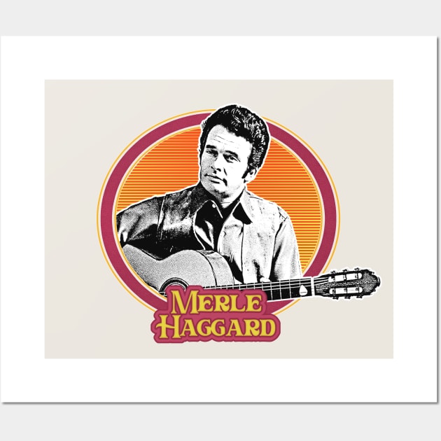 Merle Haggard /\/ Retro Country Music Fan Design Wall Art by DankFutura